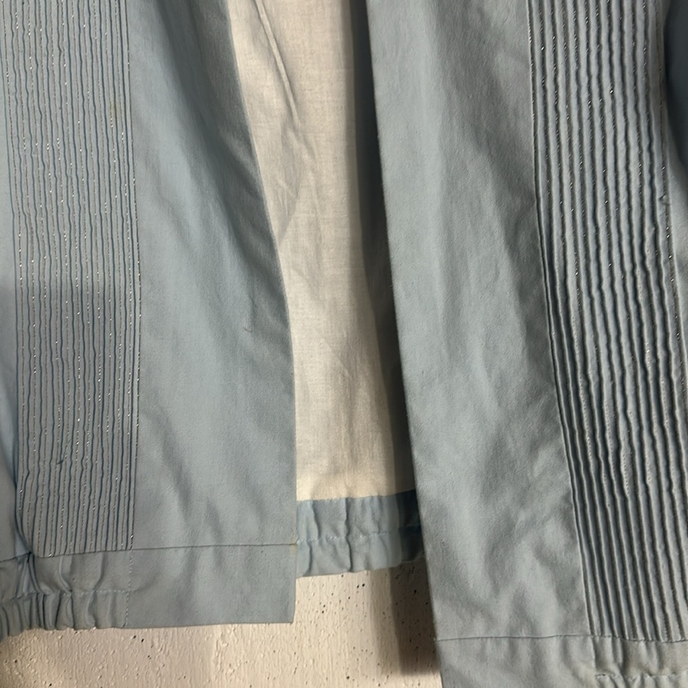 Vintage Blue Bomber Jacket Lightweight Casual, Fits L - Picture 12 of 13